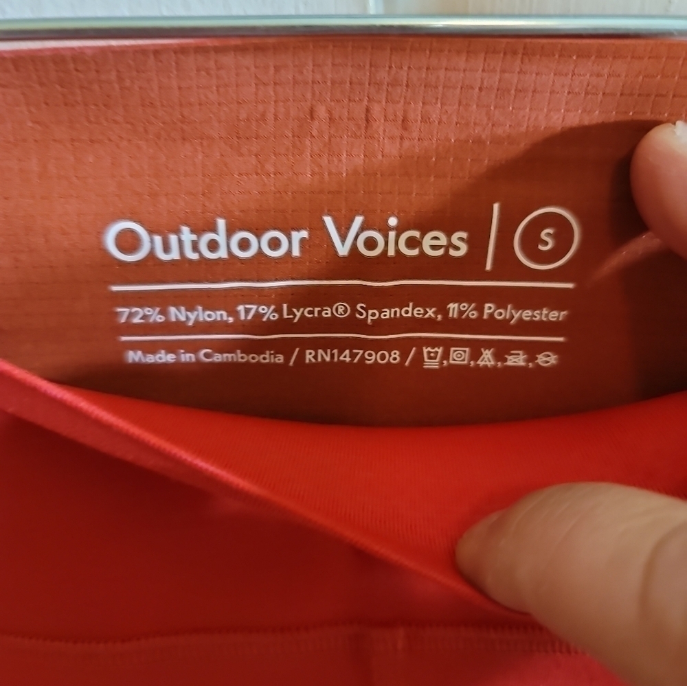 Outdoor Voices Core TechSweat 7/8 Leggings Scarlet Size Small - Picture 6 of 8